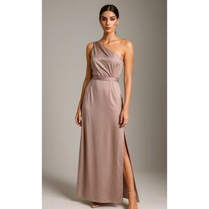 Nicole Miller New York One‎ Shoulder Gown Dress, Sleeveless Maxi Dress - S